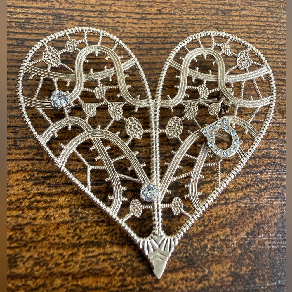 Salvatore Ferragamo Heart Brooch
